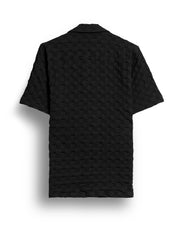 Buy black textured checks shirt 