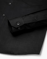 Classic Black Full Sleeve Plain Shirt For Men