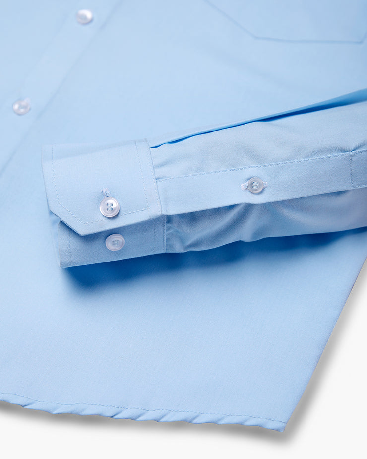 Classic Sky Blue Full Sleeve Plain Shirt For Men