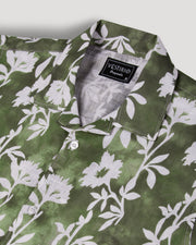Mehendi floral printed linen shirt for men