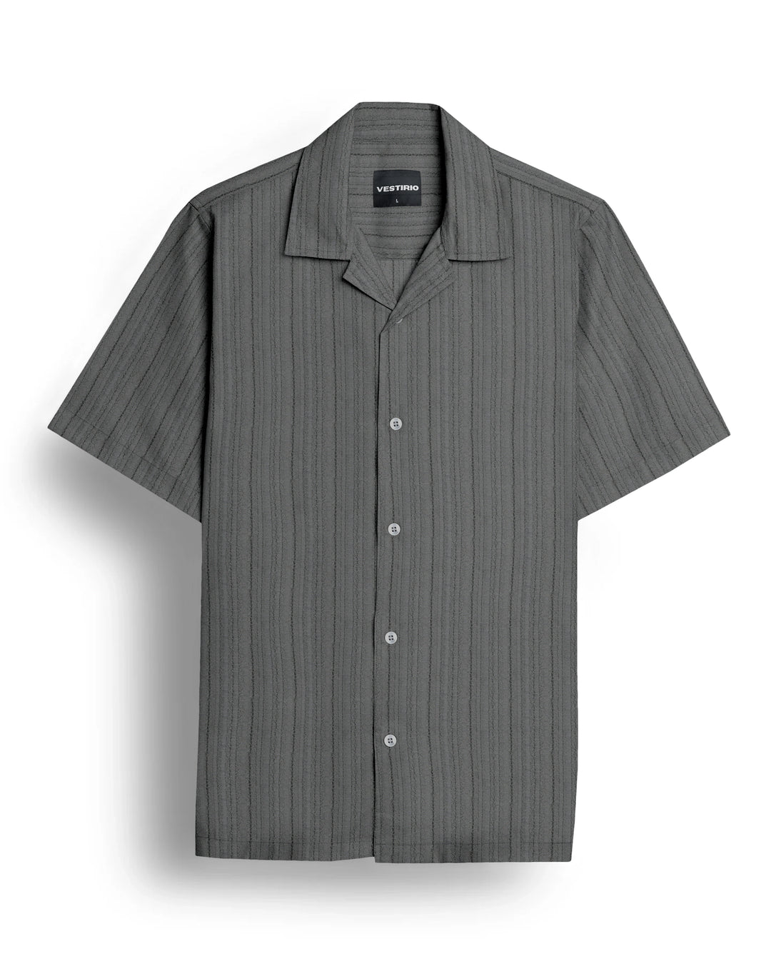 Grey popcorn half sleeve shirt