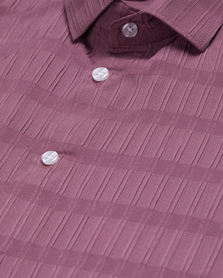 Pastel pink structered line shirt for men