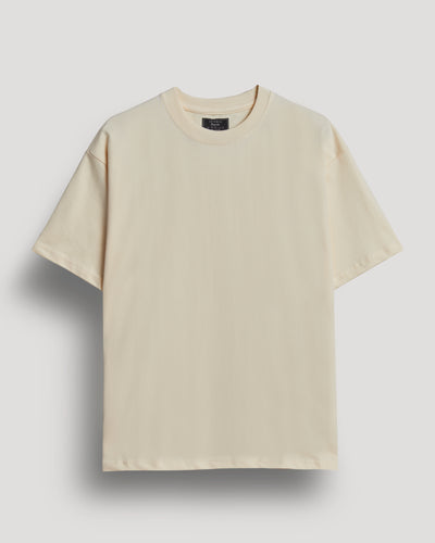 Cream plain oversized t-shirt