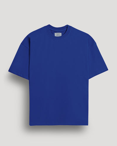 Blue plain oversized t-shirt