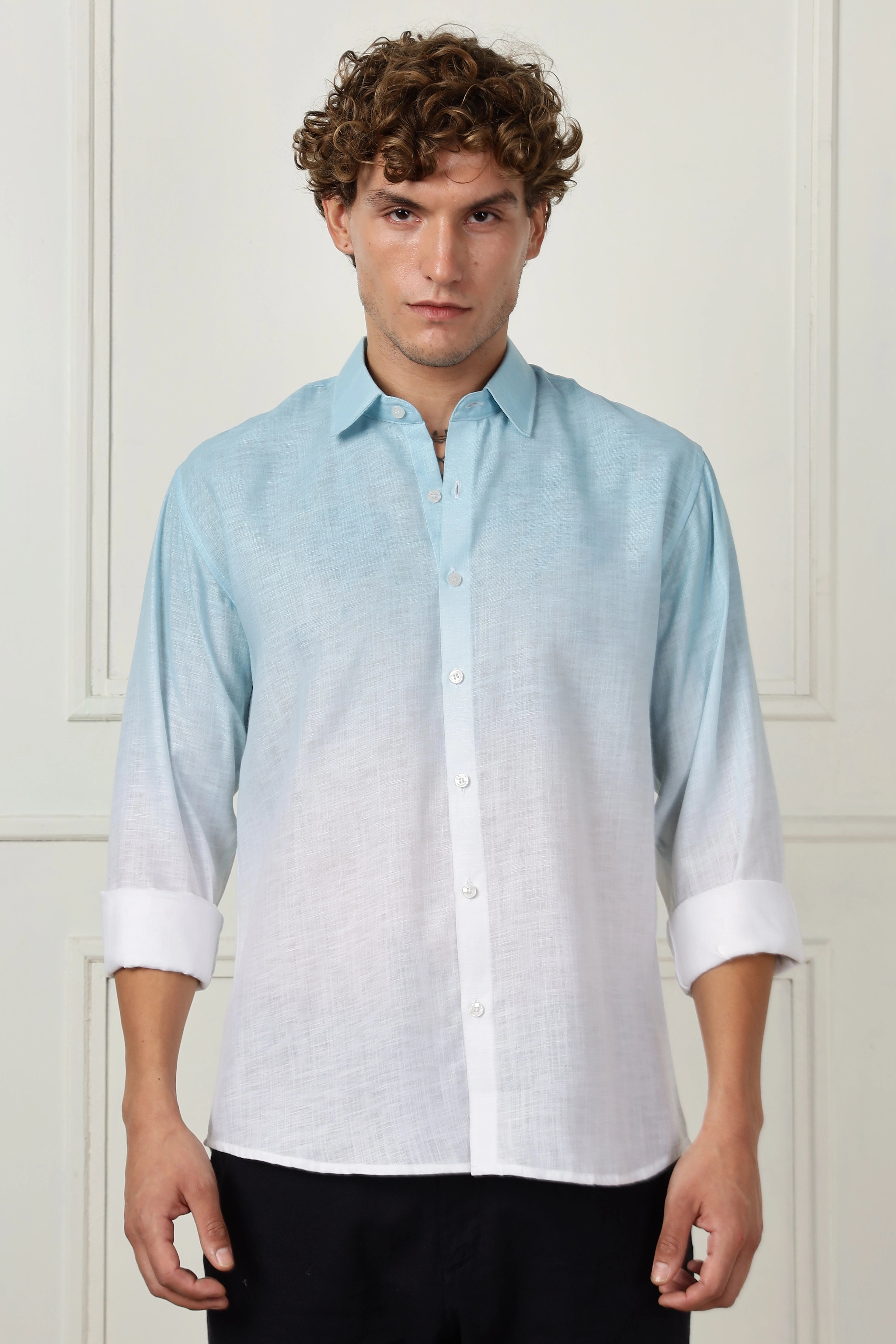 EXODUS RAYON OMBRE CHECK SHIRTS エクソダス exodus】RAYON OMBRE