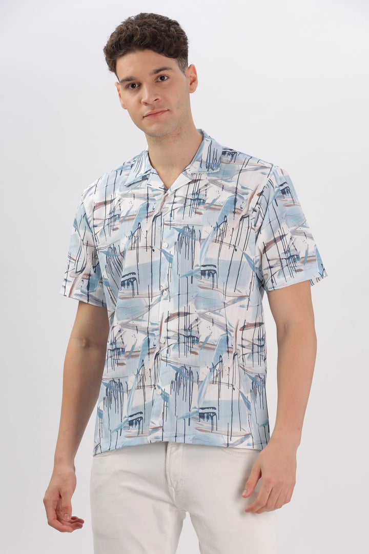 abstarct printed popcorn shirt