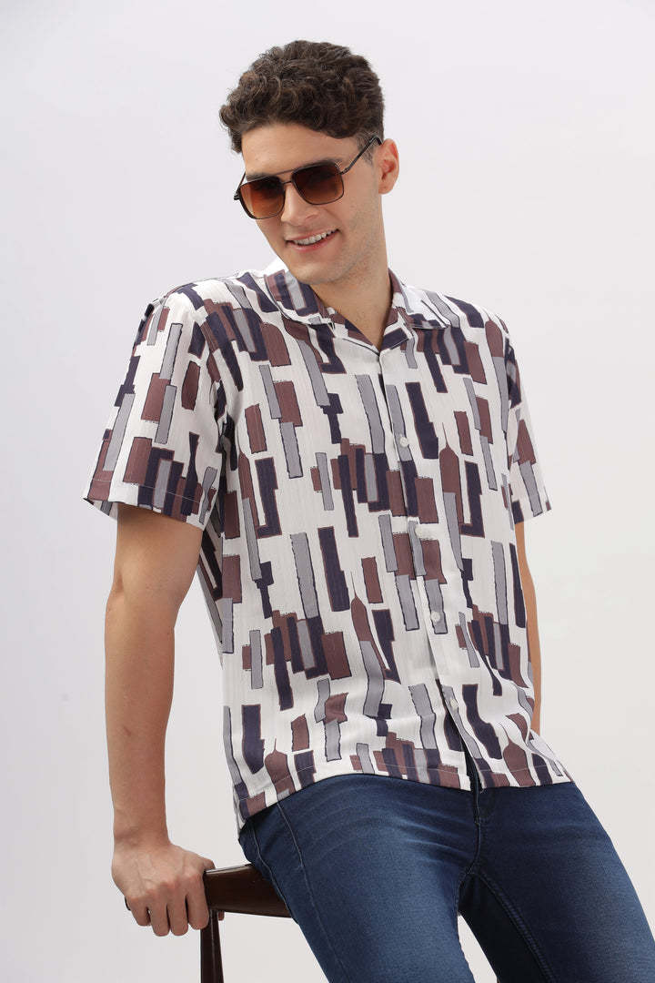abstarct printed popcorn shirt