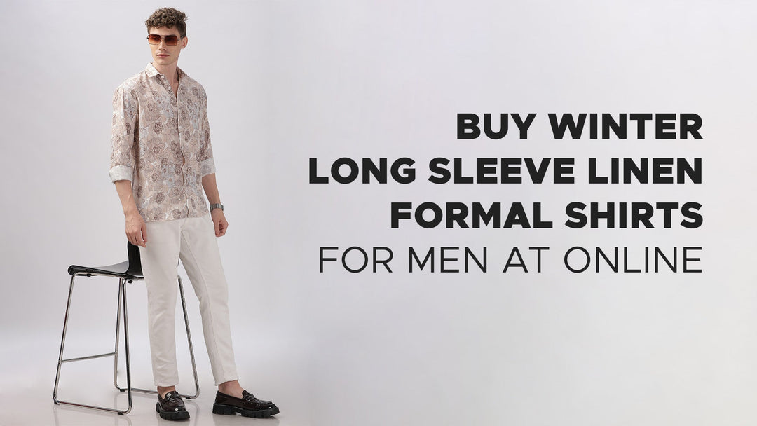 Buy Winter Long Sleeve Linen Formal shirts for men at online