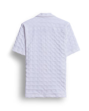White textured checks shirt for men