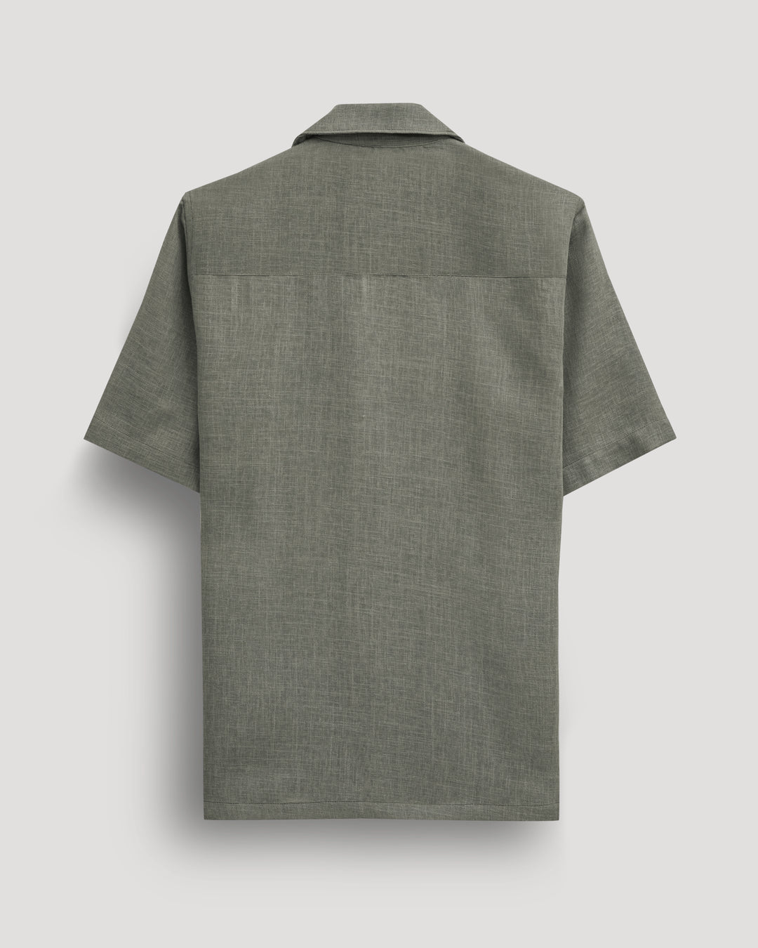 【KOOLOSET】Sage Linen Half Shirt Buy sage half sleeve linen shirt for men online at low