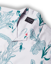 Aloha bird printed camp collar shirt for men