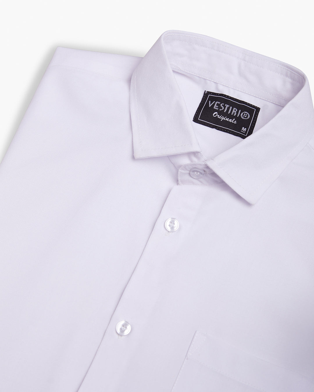 CLASSIC WHITE FULL SLEEVE PLAIN SHIRT FOR MEN