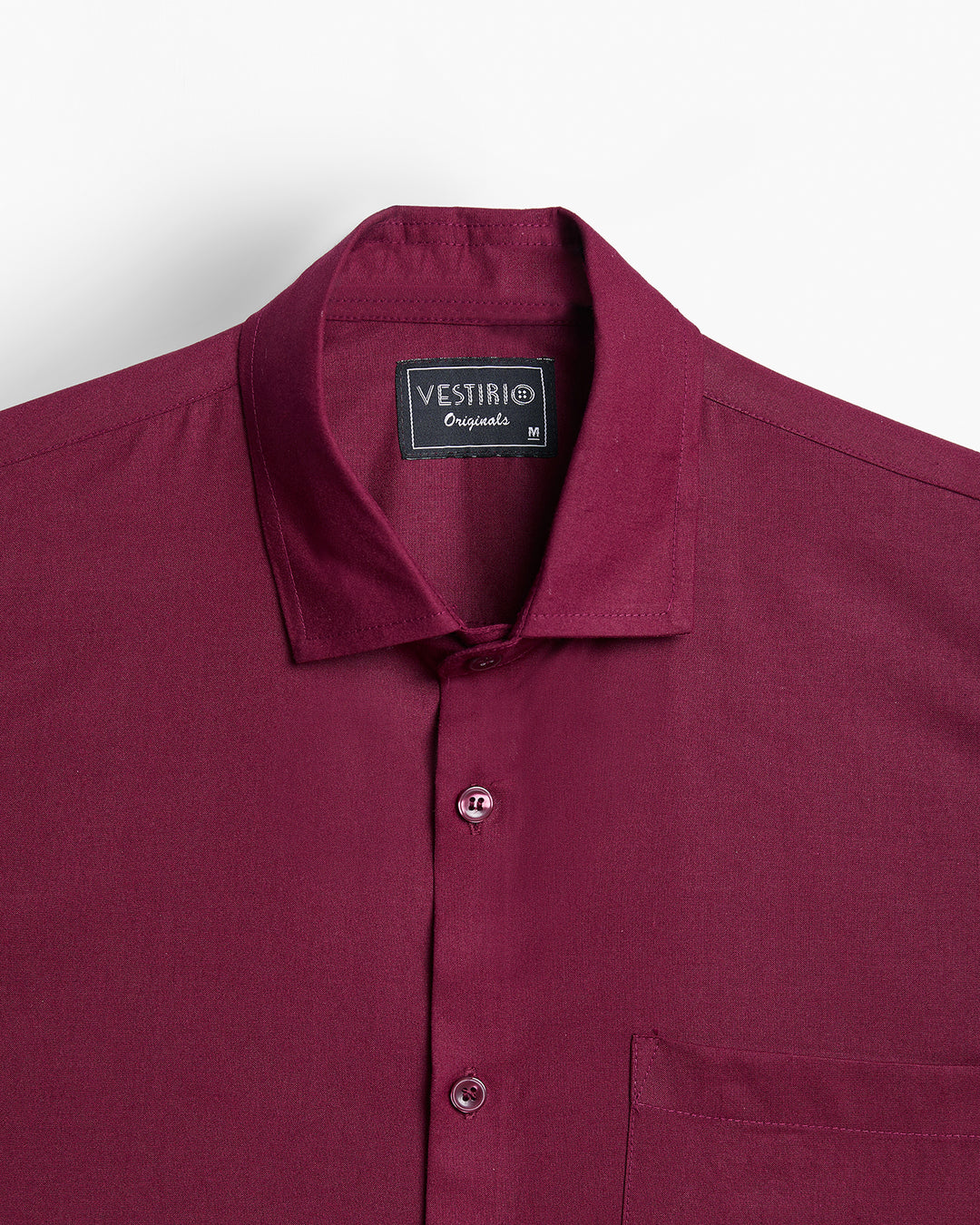 CLASSIC MAROON FULL SLEEVE PLAIN SHIRT FOR MEN