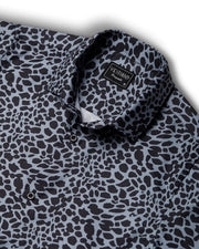 Blue leopard  half sleeve printed shirt for men