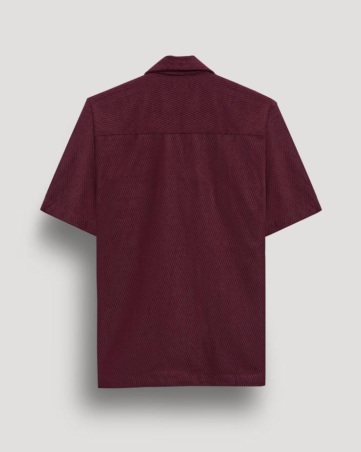 maroon half sleeve shirt