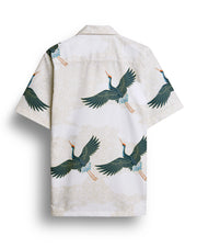Bird printed short sleeve shirt for men