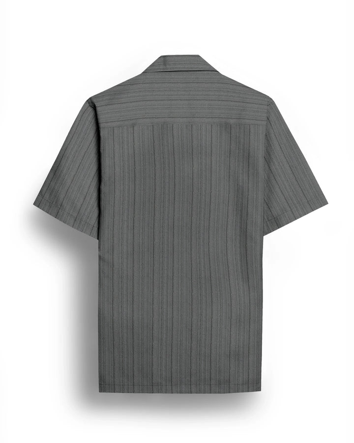 Grey popcorn half sleeve shirt