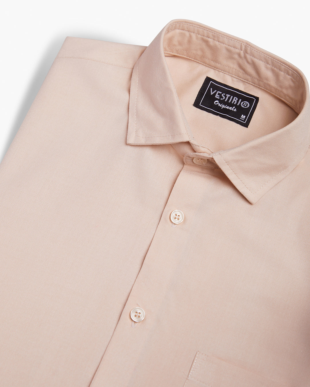 Classic Biege Full Sleeve Plain Shirt For Men