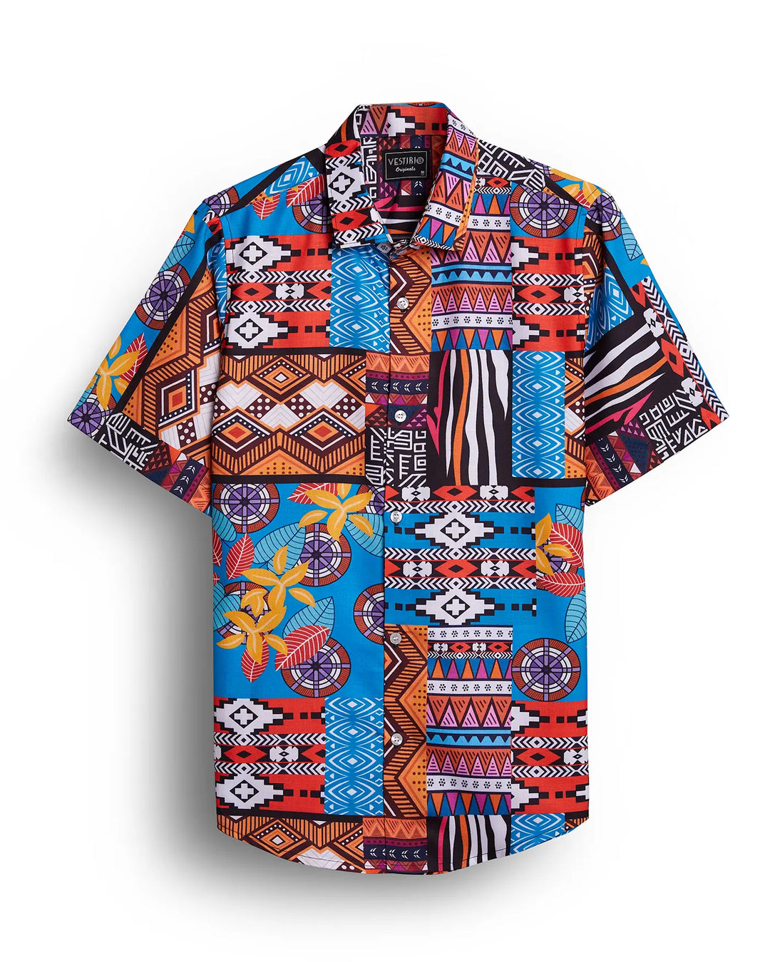 URBAN MIX PRINT MULTICOLORED HALF SLEEVES SHIRT FOR MEN