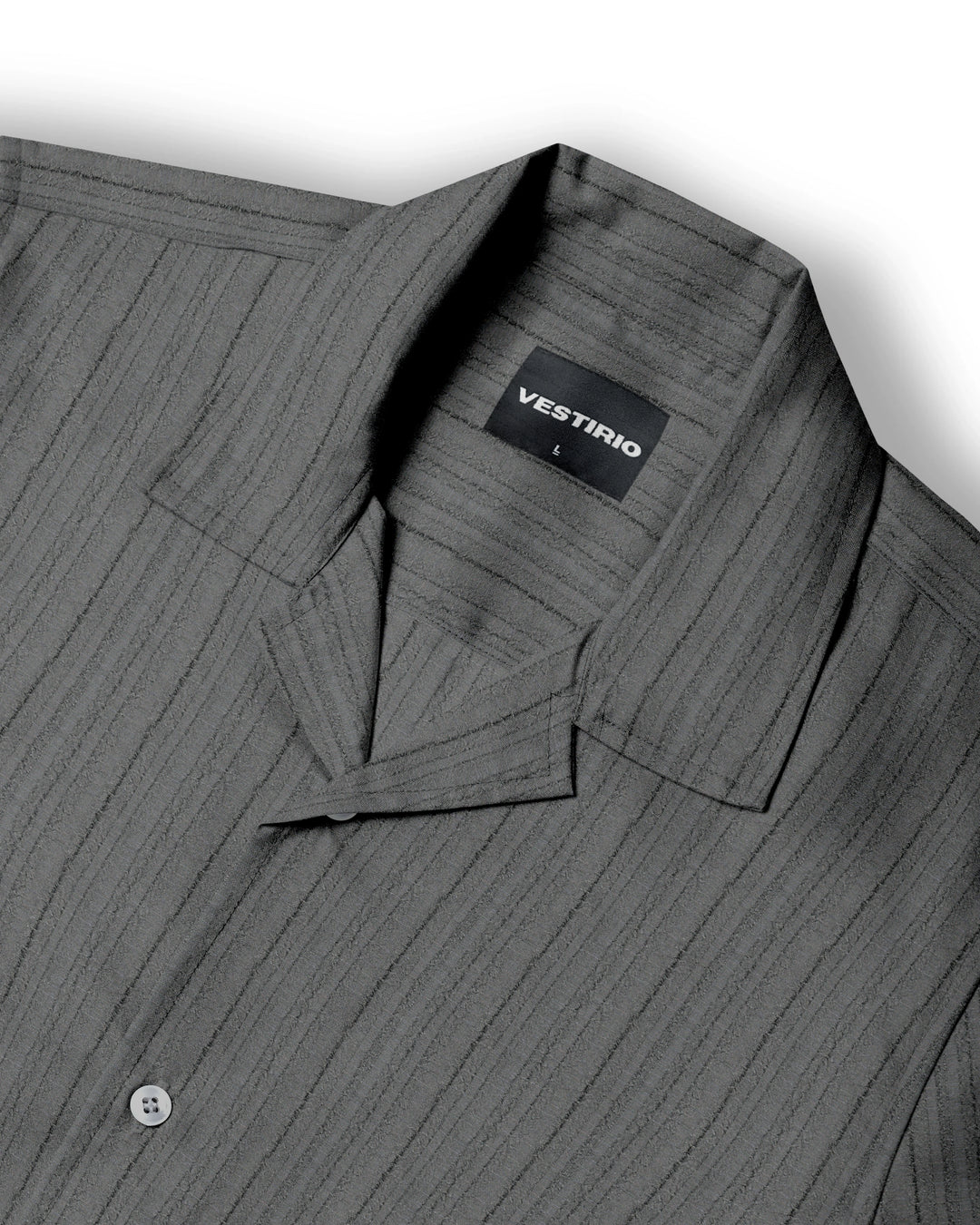 Grey popcorn half sleeve shirt