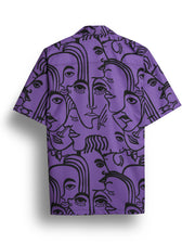 face of abstract printed shirt for men