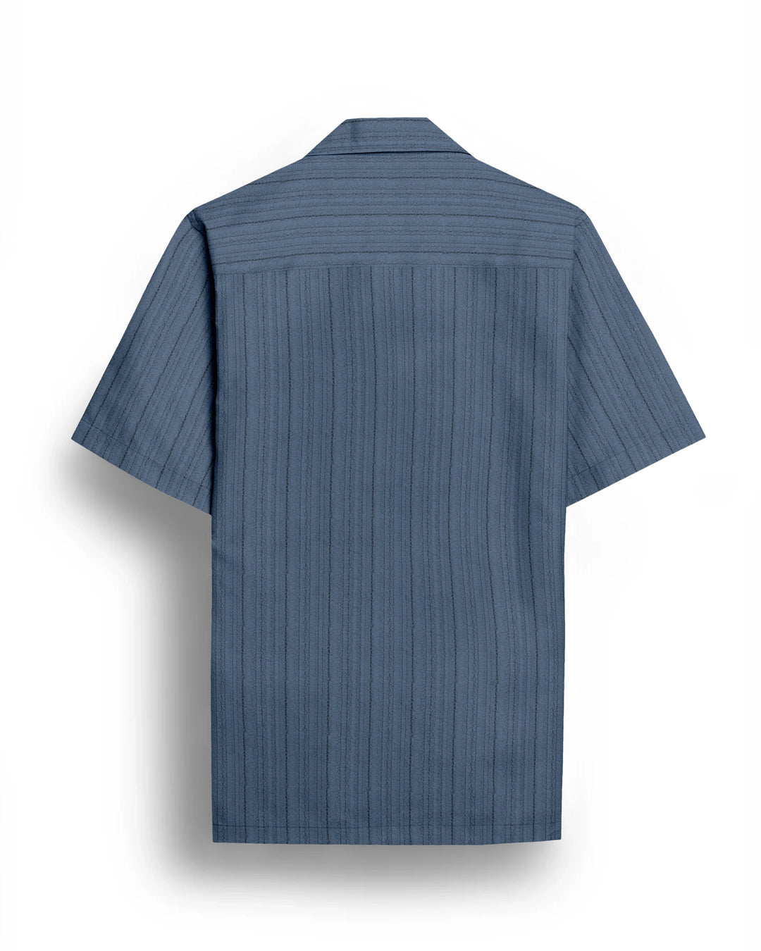 French blue popcorn half sleeve shirt