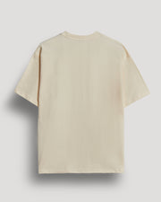 Cream plain oversized t-shirt
