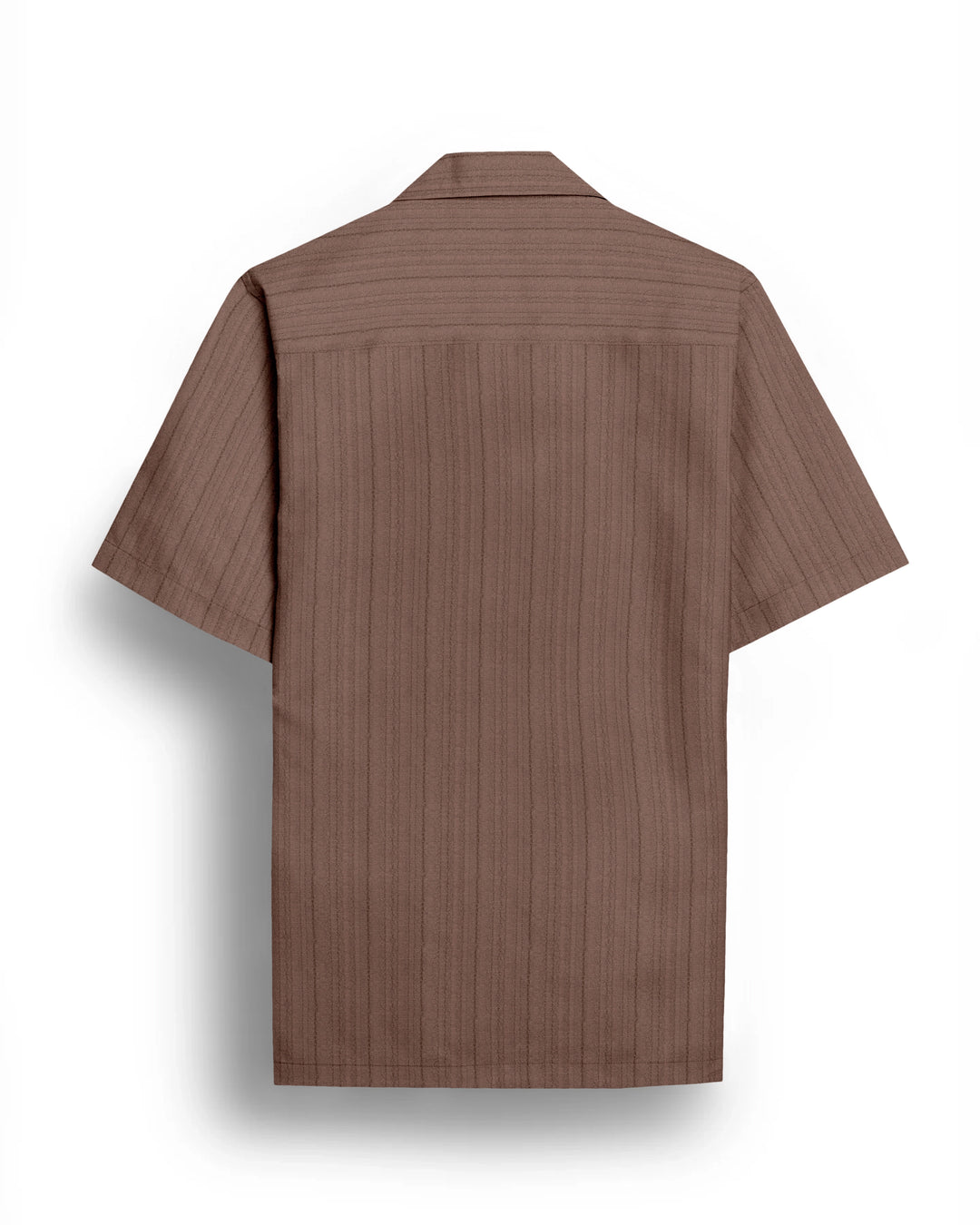 Brown popcorn half sleeve shirt