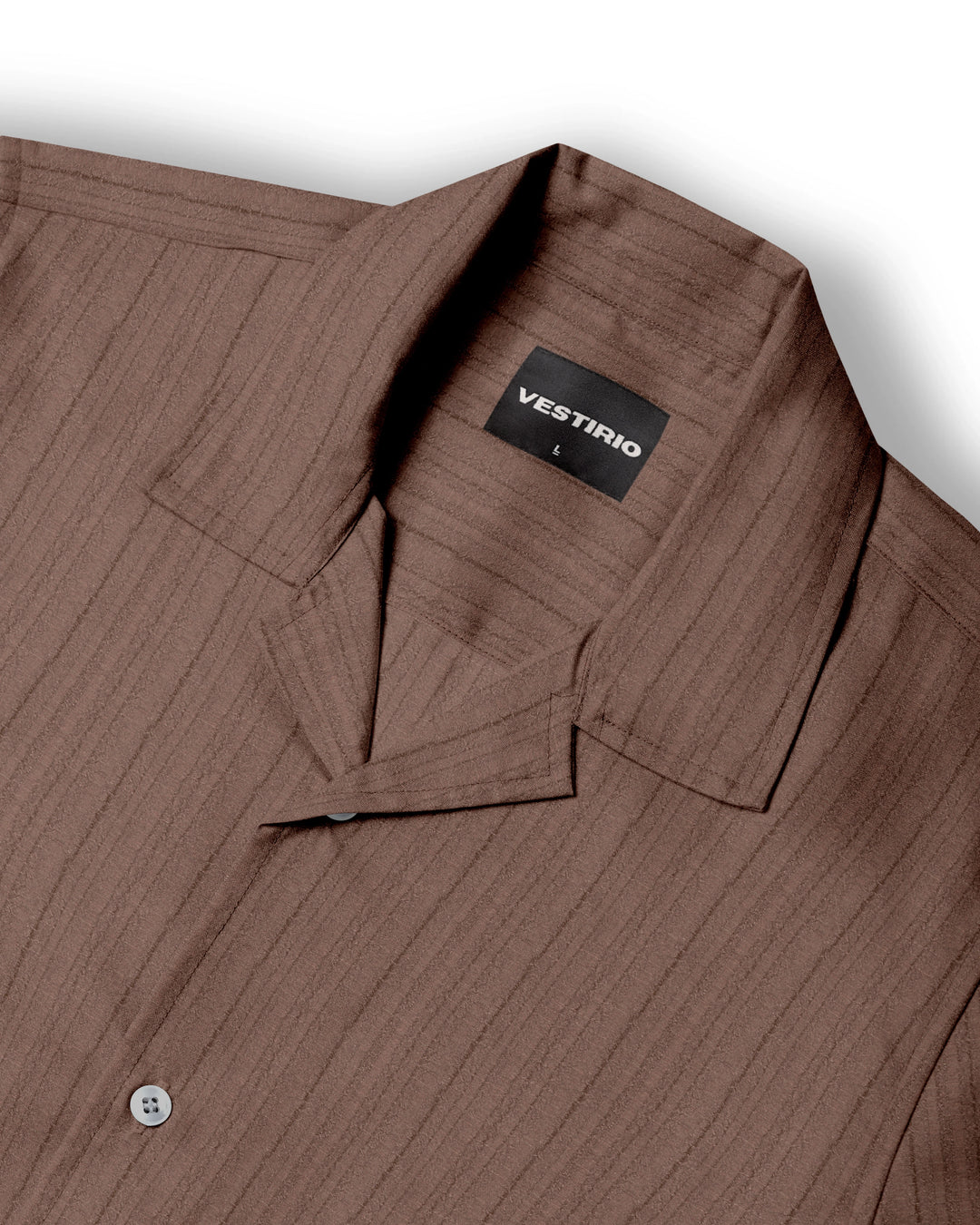 Brown popcorn half sleeve shirt