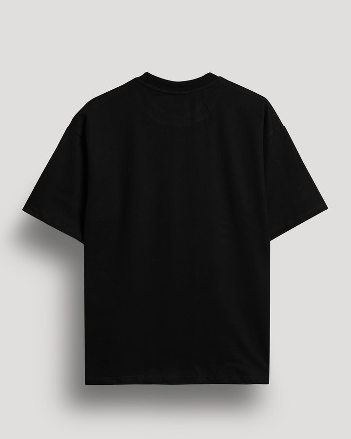 Black plain oversized t-shirt