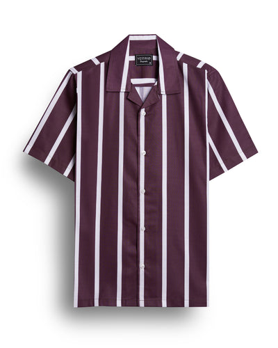 Wine Stripe Printed Shirt