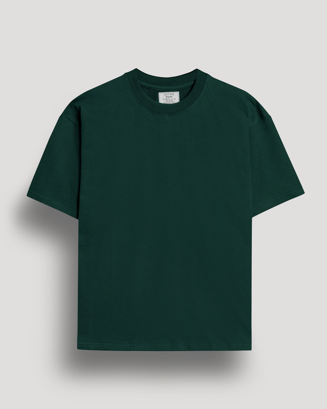 dark green plain oversized t shirt online at vestirio VESTIRIO