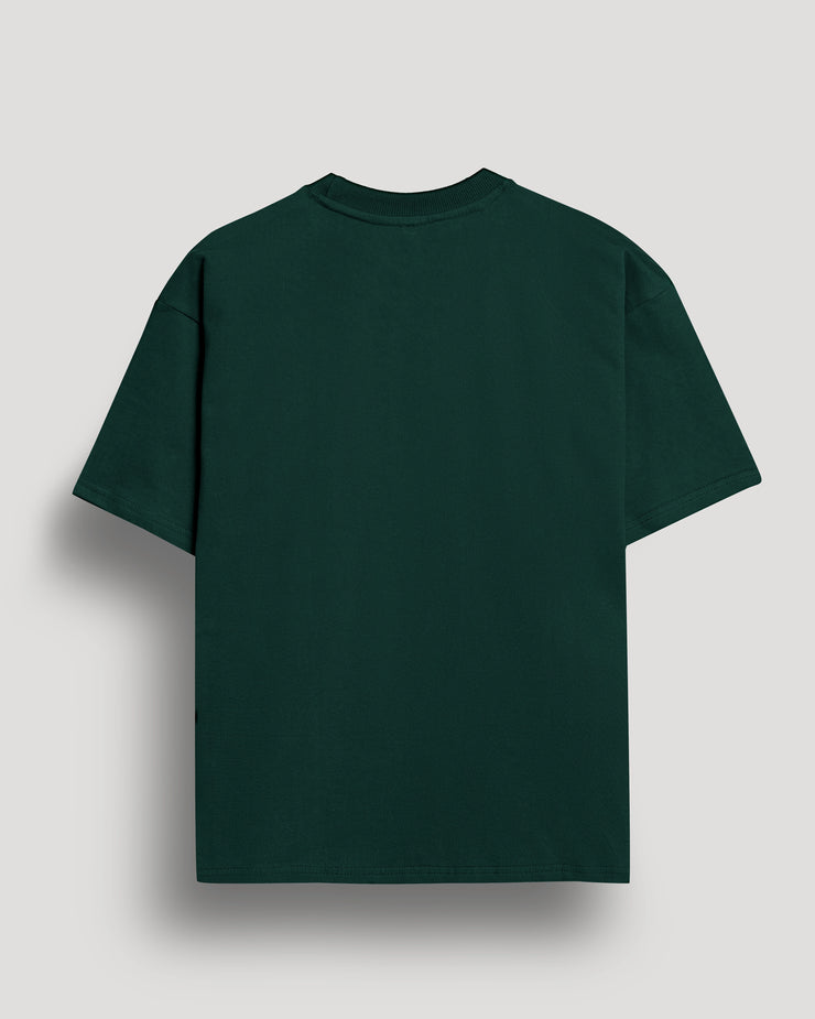 Dark green plain oversized t-shirt