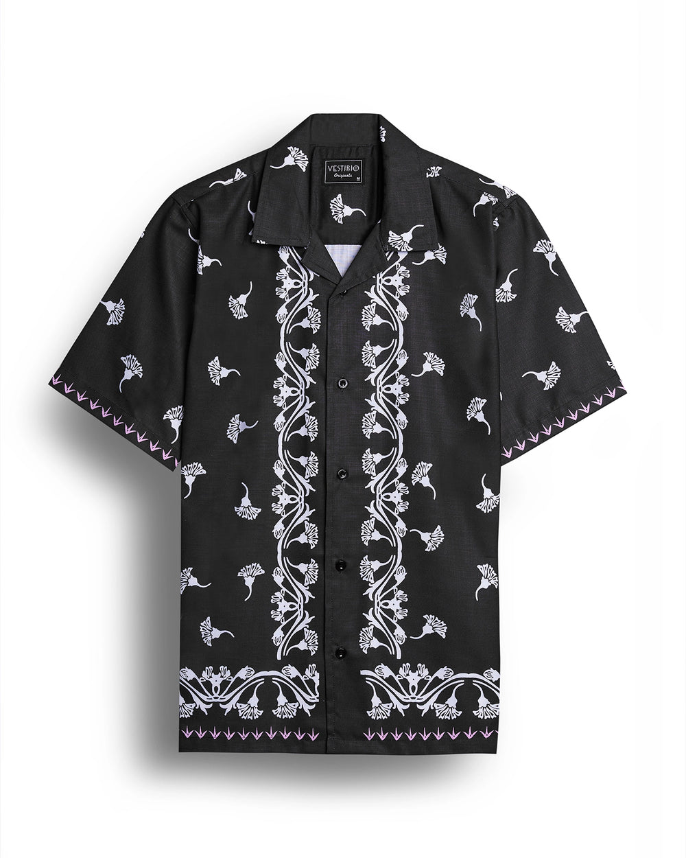 BLACK CROCODILE PRINTED SHIRT