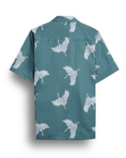Blue Flamingo Printed Shirt