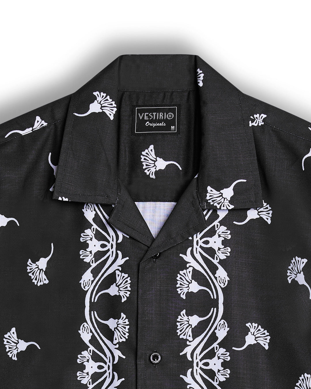 Black Crocodile Printed half Sleeve shirt for men