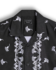 Black Crocodile Printed half Sleeve shirt for men