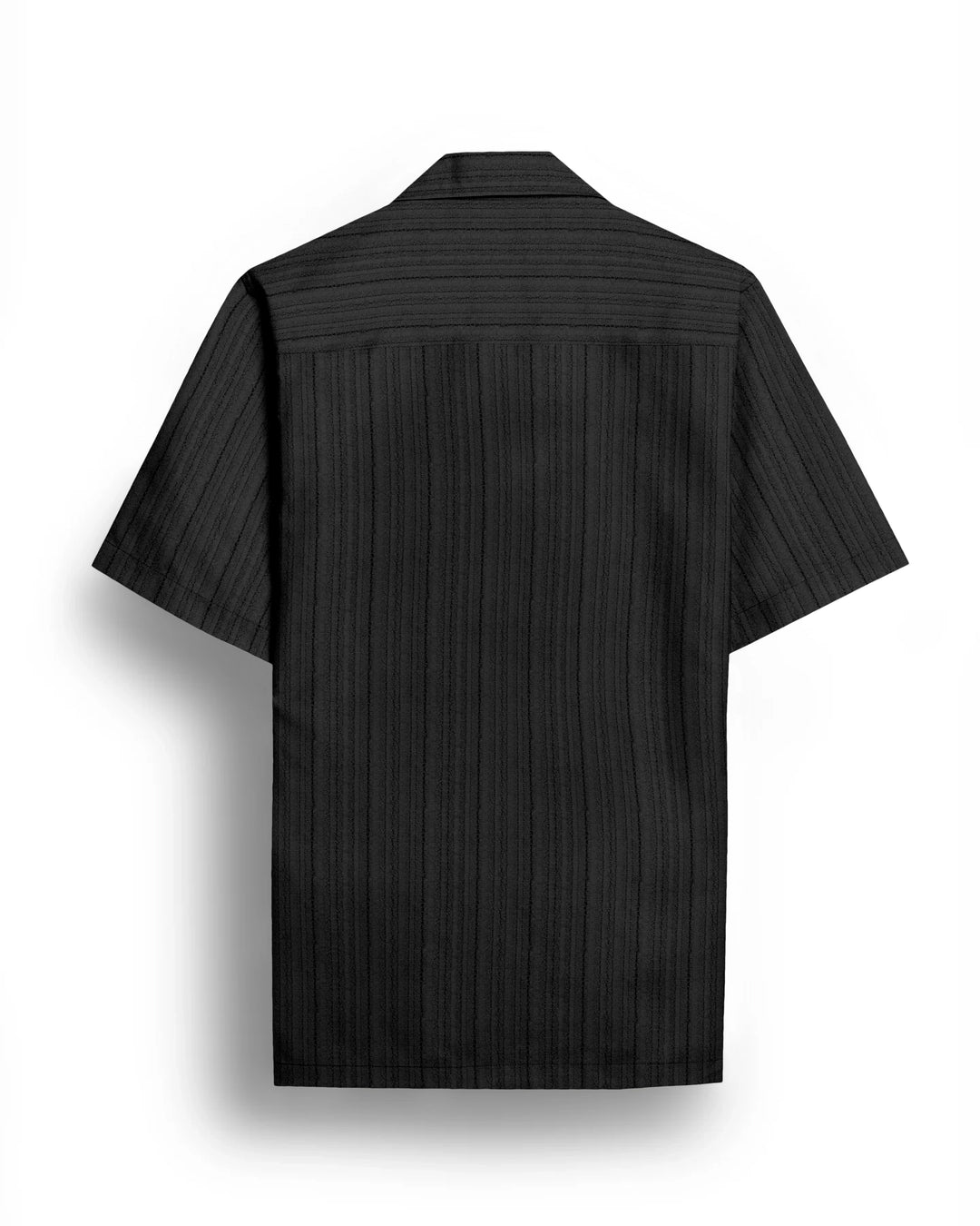 Black popcorn half sleeve shirt
