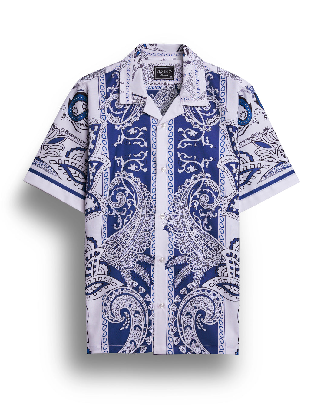 paisley court printed short sleeve shirt for men