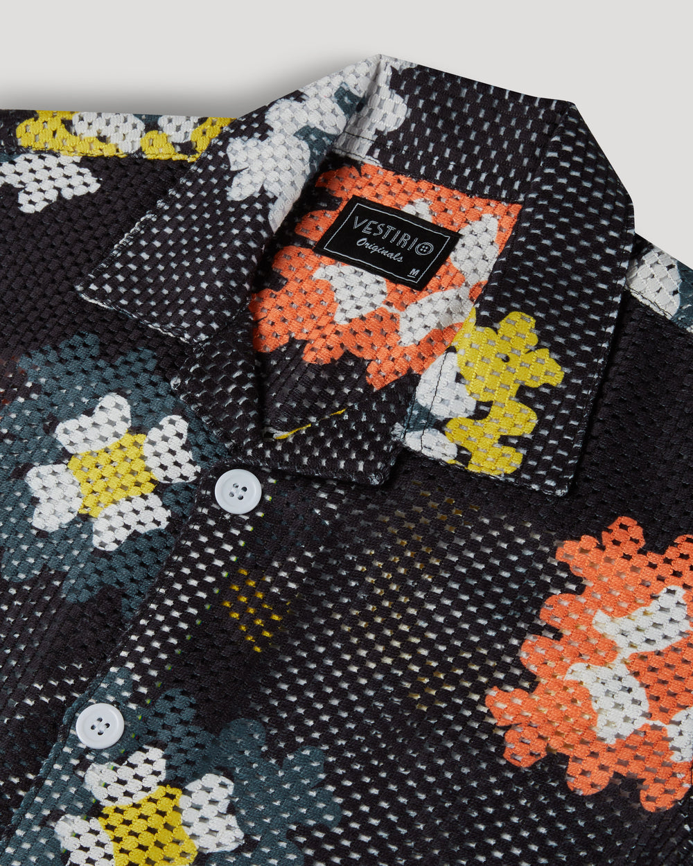 granny square printed shirt