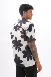  floral printed linen shirt