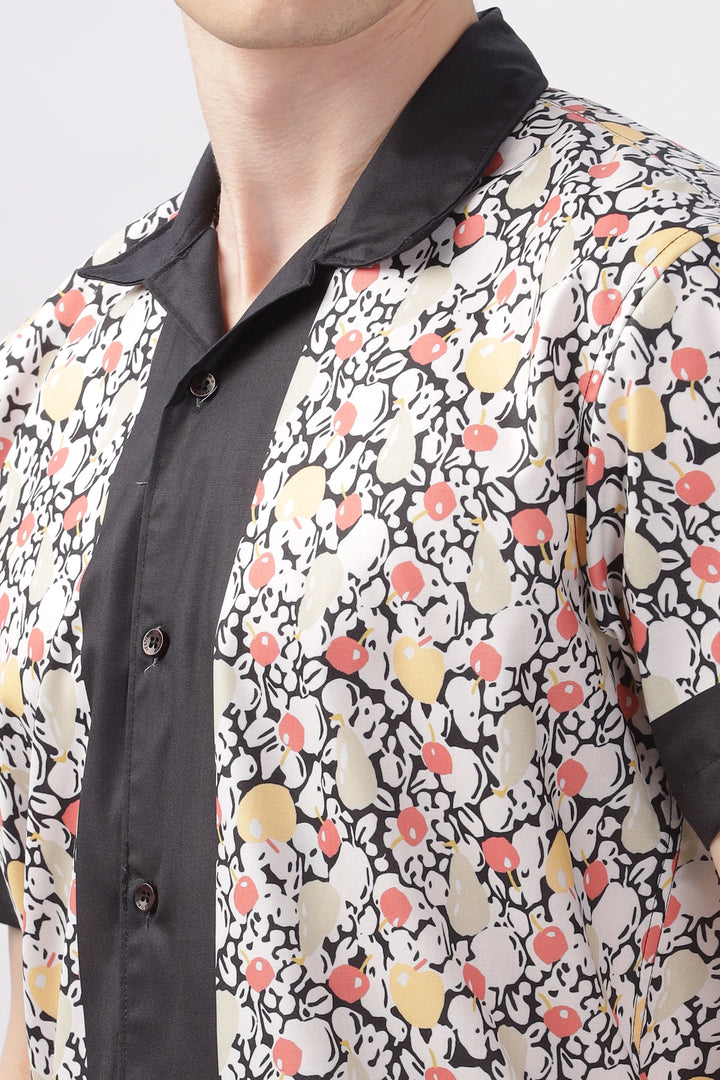 Pomme fruit printed half sleeve shirt