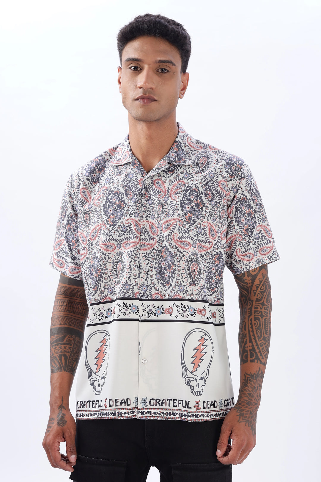 Grateful dead short sleeve camp collar shirt