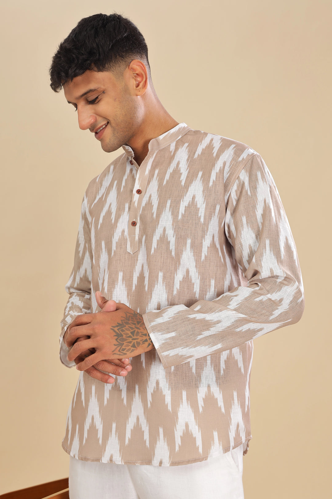 linen short kurta