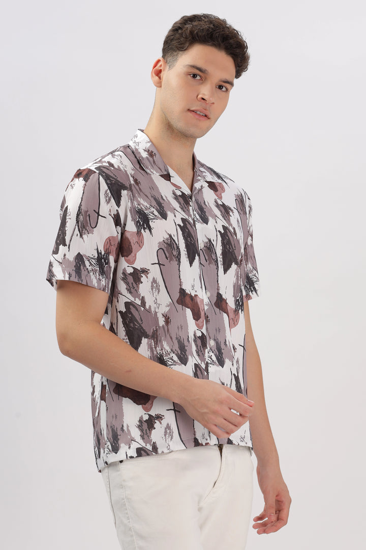 abstact printed popcorn shirt