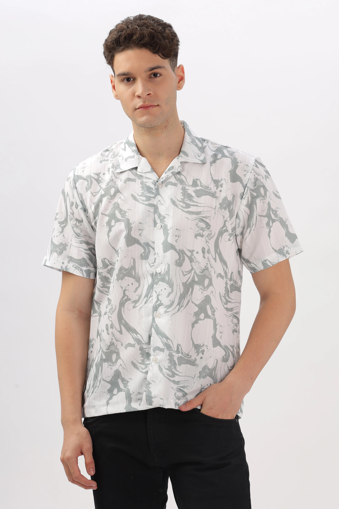 Sage printed  shirt