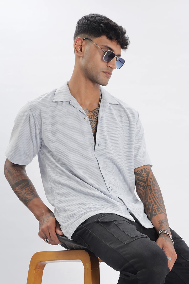 textured sleeve shirt