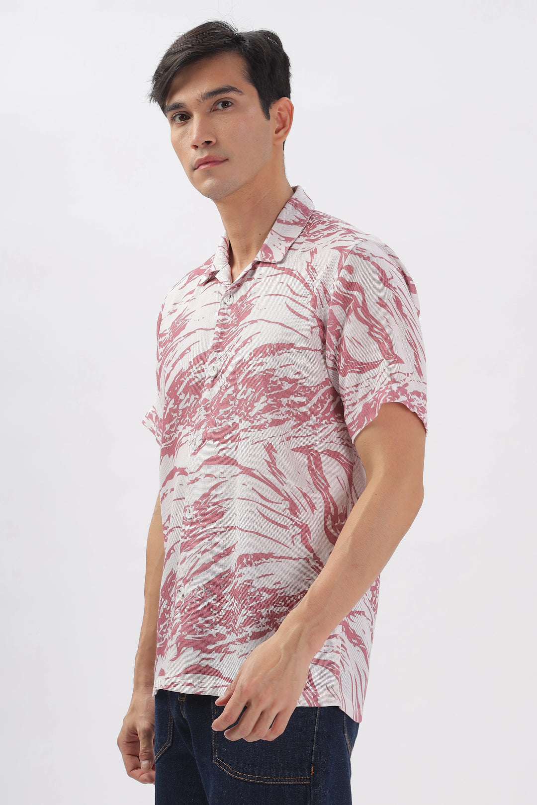 Maroon-Textured island shirt