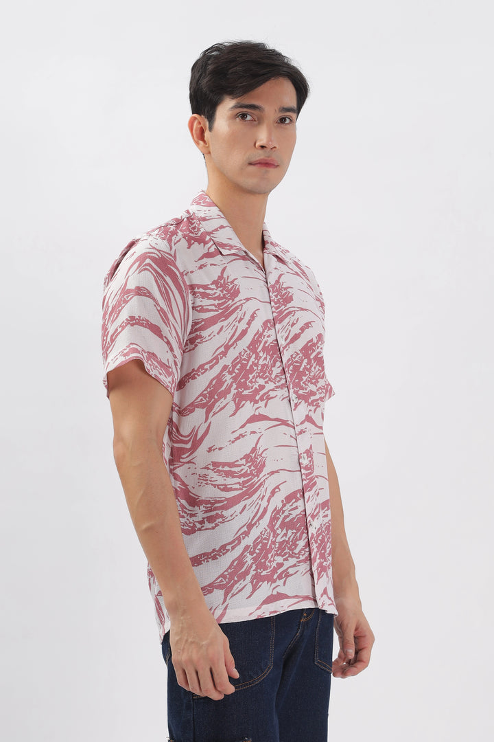 Maroon-Textured island shirt