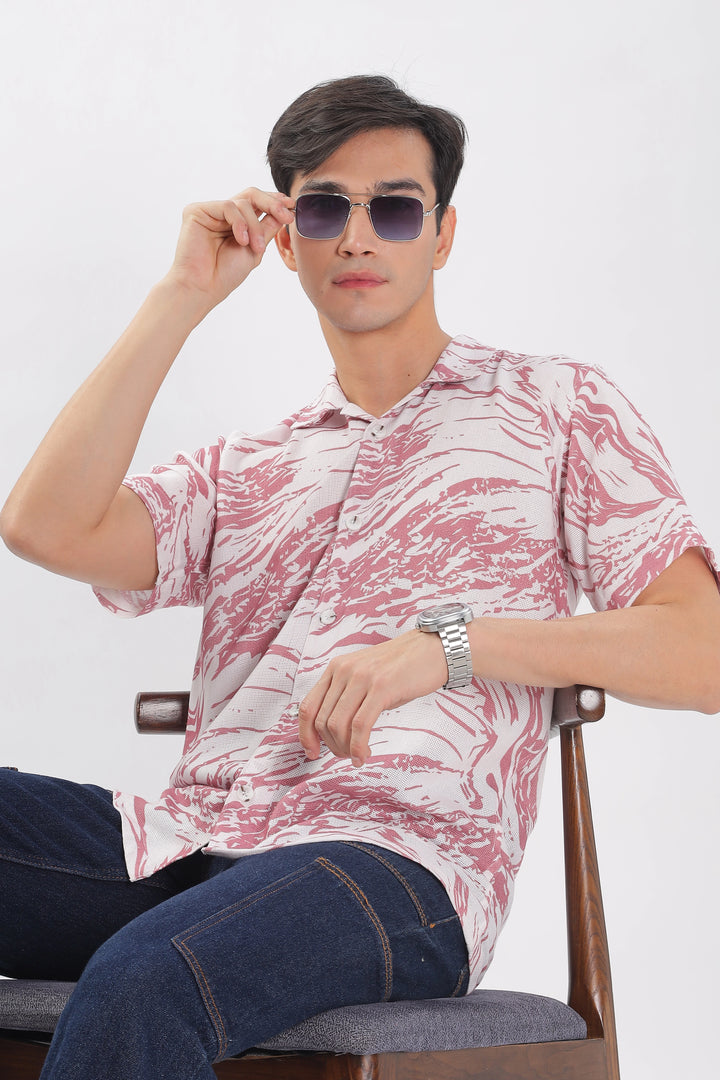 Maroon-Textured island shirt